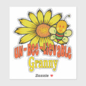 Sticker Fleurs de soleil et abeilles Granny incroyables (Feuille)