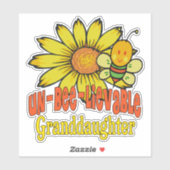 Sticker Fleurs de soleil et abeilles incroyables Grandgirl (Feuille)