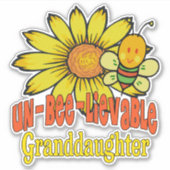 Sticker Fleurs de soleil et abeilles incroyables Grandgirl (Devant)