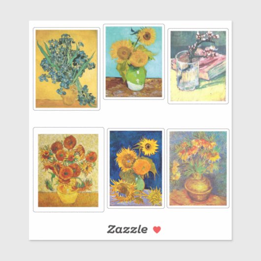 Sticker Fleurs de Van Gogh, Beaux-Arts (Feuille)