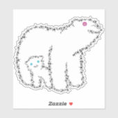 Sticker Fleurs d'ours de maman Ligne d'étoiles (Feuille)