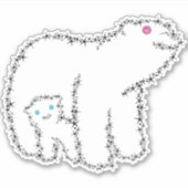 Sticker Fleurs d'ours de maman Ligne d'étoiles (Devant)