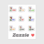 Sticker Fleurs du jour de la semaine (Feuille)