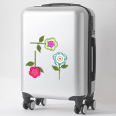 Sticker Fleurs en tissu superposées Faux (Sur valise)