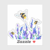 Sticker Fleurs et abeilles (Feuille)
