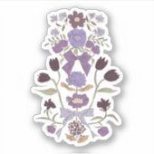 Sticker Fleurs et rubans violets (Devant)