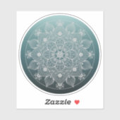 Sticker Fleurs, Feuille, Mandala Floral en dentelle blanch (Feuille)