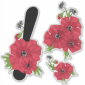 Sticker Fleurs, fleurs, monogramme, monogramme (Devant)