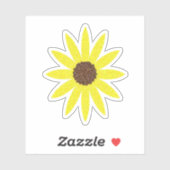 Sticker Fleurs florales Tournesol Abstrait Jaune doré (Feuille)