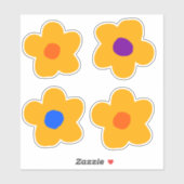 Sticker Fleurs jaunes d'automne (Feuille)