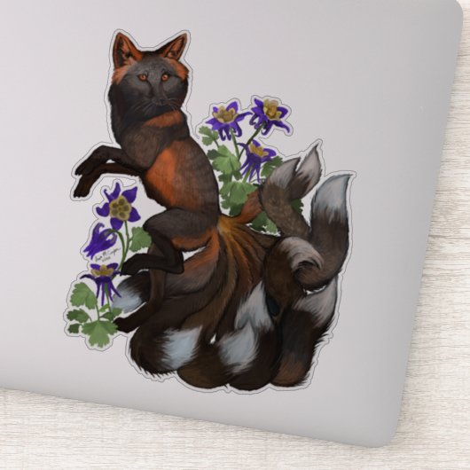 Sticker Fleurs Kistune et Columbine (Détail)