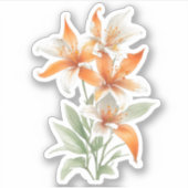 Sticker Fleurs Lys orange (Devant)