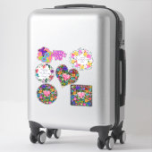Sticker Fleurs pour maman pour la fête des mères (Sur valise)