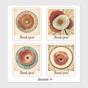 Sticker Fleurs Ranunculus Super Retro Personnalisé