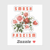 Sticker Fleurs Rétro - Fascisme Smash (Feuille)