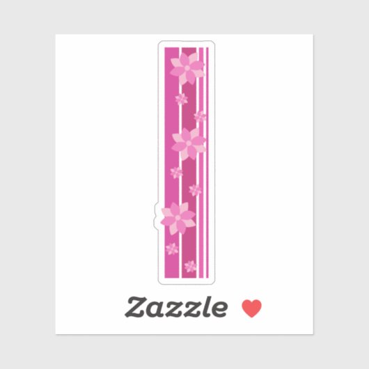 Sticker Fleurs roses (Feuille)