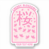 Sticker Fleurs roses de cerisier fleur Japon (Devant)