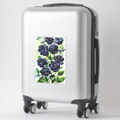 Sticker Fleurs Roses noires Goth Art peinture aquarelle (Sur valise)