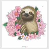 Sticker Fleurs roses parentes (Feuille)