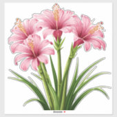 Sticker Fleurs roses vibrantes (Feuille)