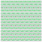 Sticker Fleurs vertes de printemps et vélos Minces bordure (Devant)