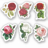 Sticker Fleurs vintages Roses (Devant)