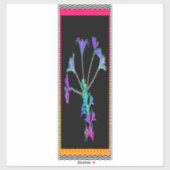 Sticker Fleurs violettes Avec Bordure (Feuille)