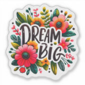 Sticker Fleurs vives inspirent les rêves (Devant)