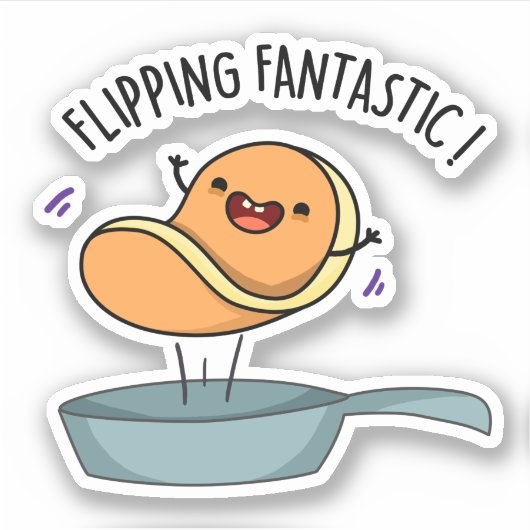 Sticker Fliastic Funny Pancake Pun (Devant)
