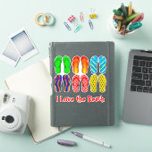 Sticker Flip Flops, I Love the Beach (Couverture iPad)