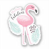 Sticker Flocking Fabuleux Flamant rose Tropical Rose (Devant)