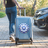 Sticker Flocon de Neige Bleu Détaille (Valise Insitu)