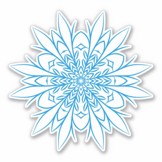 Sticker Flocon de neige bleu mou (Devant)