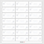 Sticker Flocon de neige bleu poussiéreux Hiver Moderne Adr (Feuille)