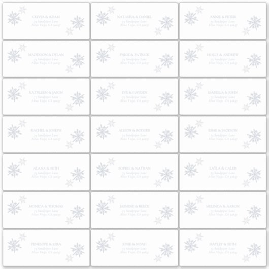 Sticker Flocon de neige bleu poussiéreux Hiver Moderne Adr (Devant)