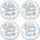 Sticker Flocons Rétro FLocons TANT DE PLAISIR Aquarelle (Devant)