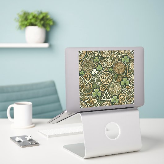 Sticker Floraison Celtique (Ordinateur portable sur le bureau)