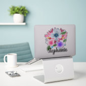 Sticker Floral (Ordinateur portable sur le bureau)