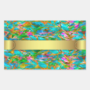 Sticker Floral Abstract Glas in lood