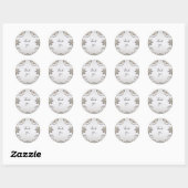 Sticker floral argent (Feuille)