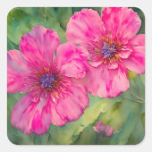 Sticker Floral Art Joli Fleurs Roses (Devant)
