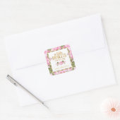 Sticker Floral Baby shower Rose or Rose Princess (Enveloppe)
