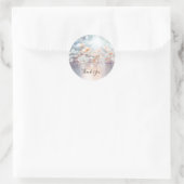 Sticker floral blanc de pêche (Sac)