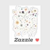 Sticker Floral & Butterfly,  Whimsical Garden-Inspired  (Feuille)