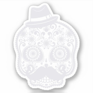 Sticker Floral crâne