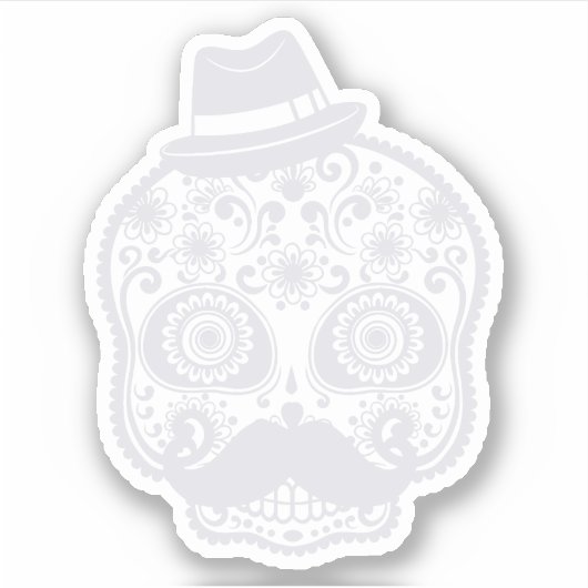 Sticker Floral crâne (Devant)