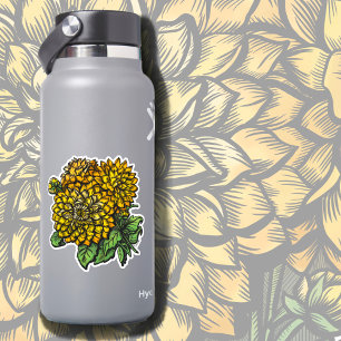 Sticker Floral Dahlias Jaune