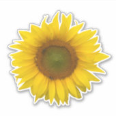 Sticker Floral de tournesol jaune rustique (Devant)