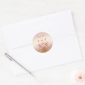 Sticker Floral Feuille rose (Enveloppe)
