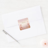Sticker Floral Feuille rose (Enveloppe)